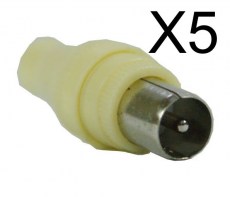 Powertech adapter PAL 9.5mm για TV πλαστικό, αρσενικό βύσμα - 5TEM